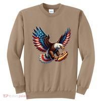 Retro Bald Eagle Hotdog American Flag 4th Of July Patriotic Sweatshirt thumb 0