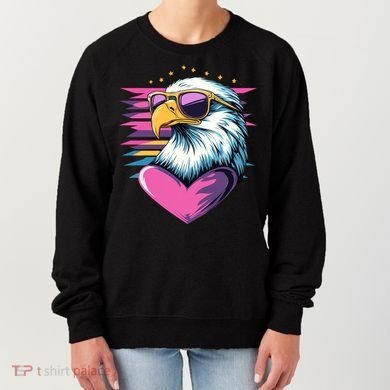 Retro Bald Eagle Valentines Day Funny Gift Women's Sweatshirt