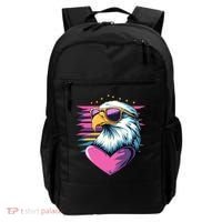 Retro Bald Eagle Valentines Day Funny Gift Backpack thumb 0