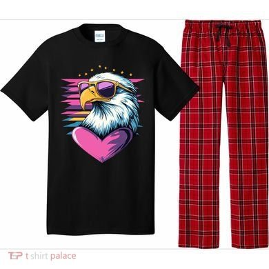 Retro Bald Eagle Valentines Day Funny Gift Pajama Set