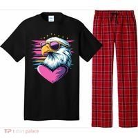 Retro Bald Eagle Valentines Day Funny Gift Pajama Set thumb 0