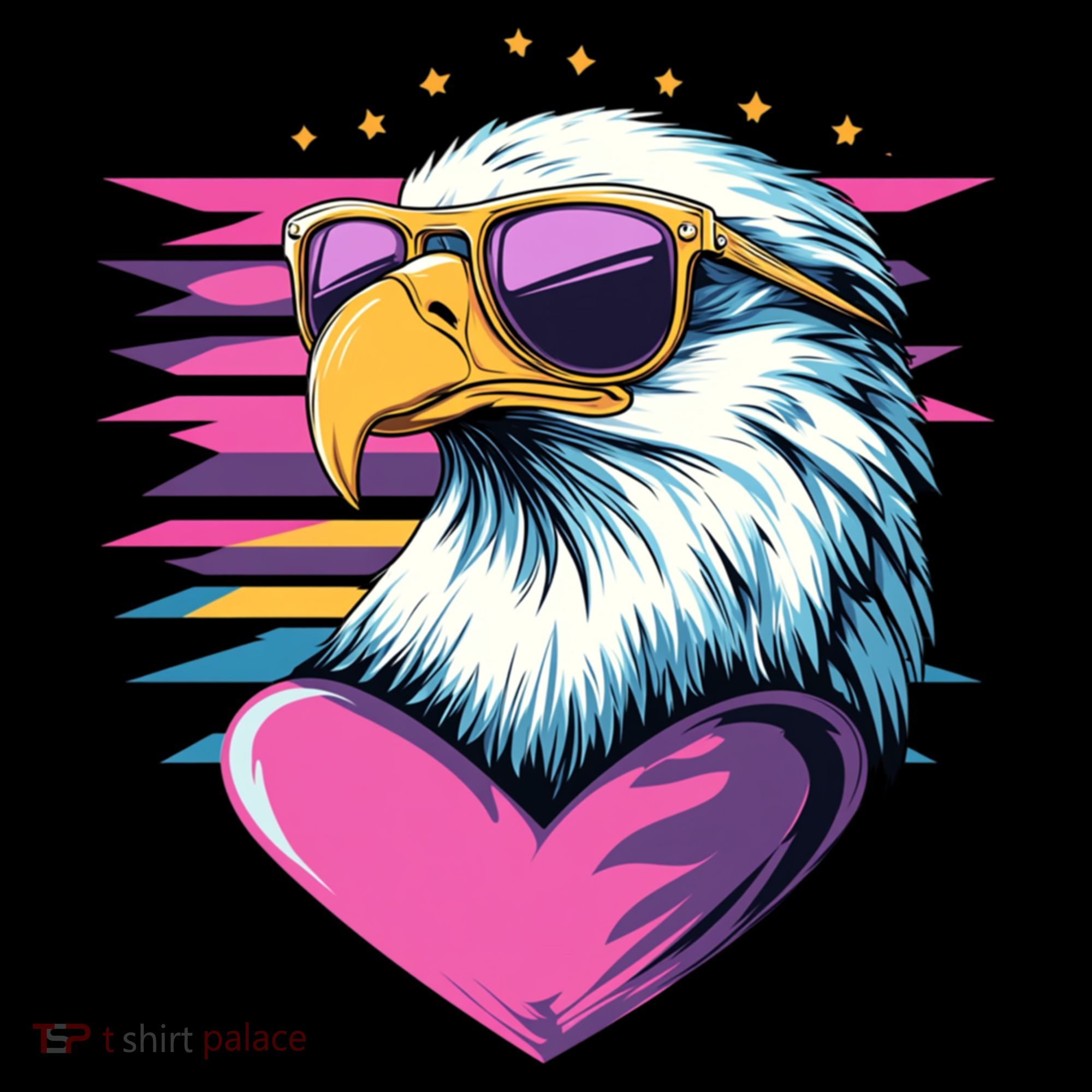 Retro Bald Eagle Valentines Day Funny Gift Pajama Set
