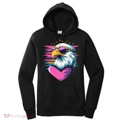 Retro Bald Eagle Valentines Day Funny Gift Women's Hoodie