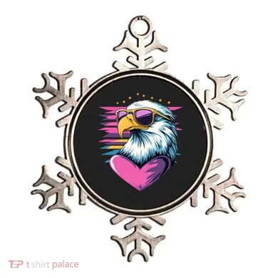 Retro Bald Eagle Valentines Day Funny Gift Ornament