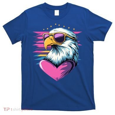 Retro Bald Eagle Valentines Day Funny Gift T-Shirt