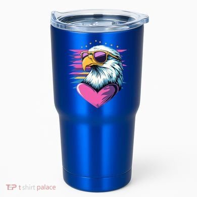Retro Bald Eagle Valentines Day Funny Gift Tumbler
