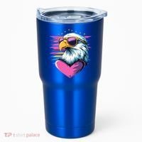 Retro Bald Eagle Valentines Day Funny Gift Tumbler thumb 0