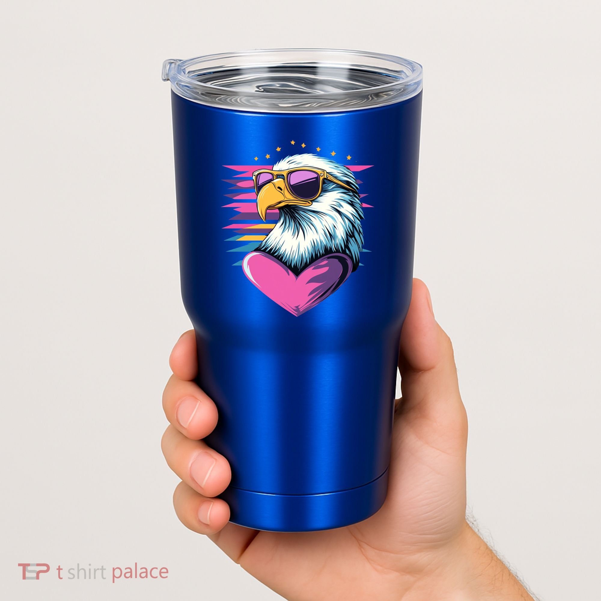 Retro Bald Eagle Valentines Day Funny Gift Tumbler