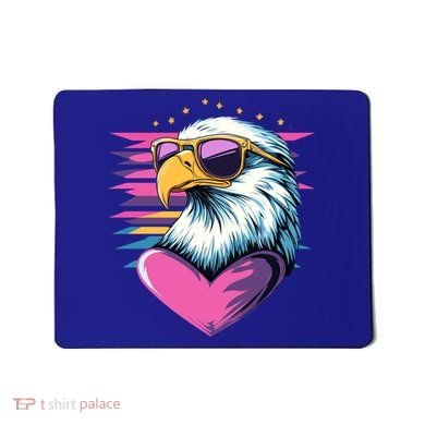 Retro Bald Eagle Valentines Day Funny Gift Mousepad