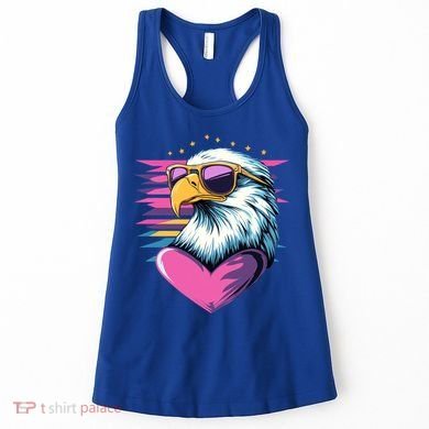 Retro Bald Eagle Valentines Day Funny Gift Women's Tank Top