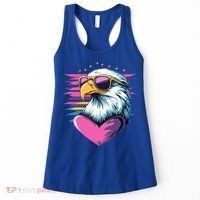 Retro Bald Eagle Valentines Day Funny Gift Women's Tank Top thumb 0