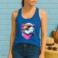 Retro Bald Eagle Valentines Day Funny Gift Women's Tank Top thumb 2
