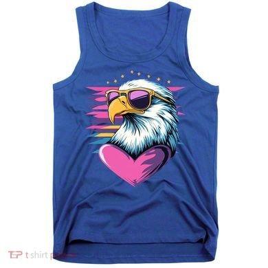 Retro Bald Eagle Valentines Day Funny Gift Tank Top