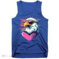 Retro Bald Eagle Valentines Day Funny Gift Tank Top thumb 0