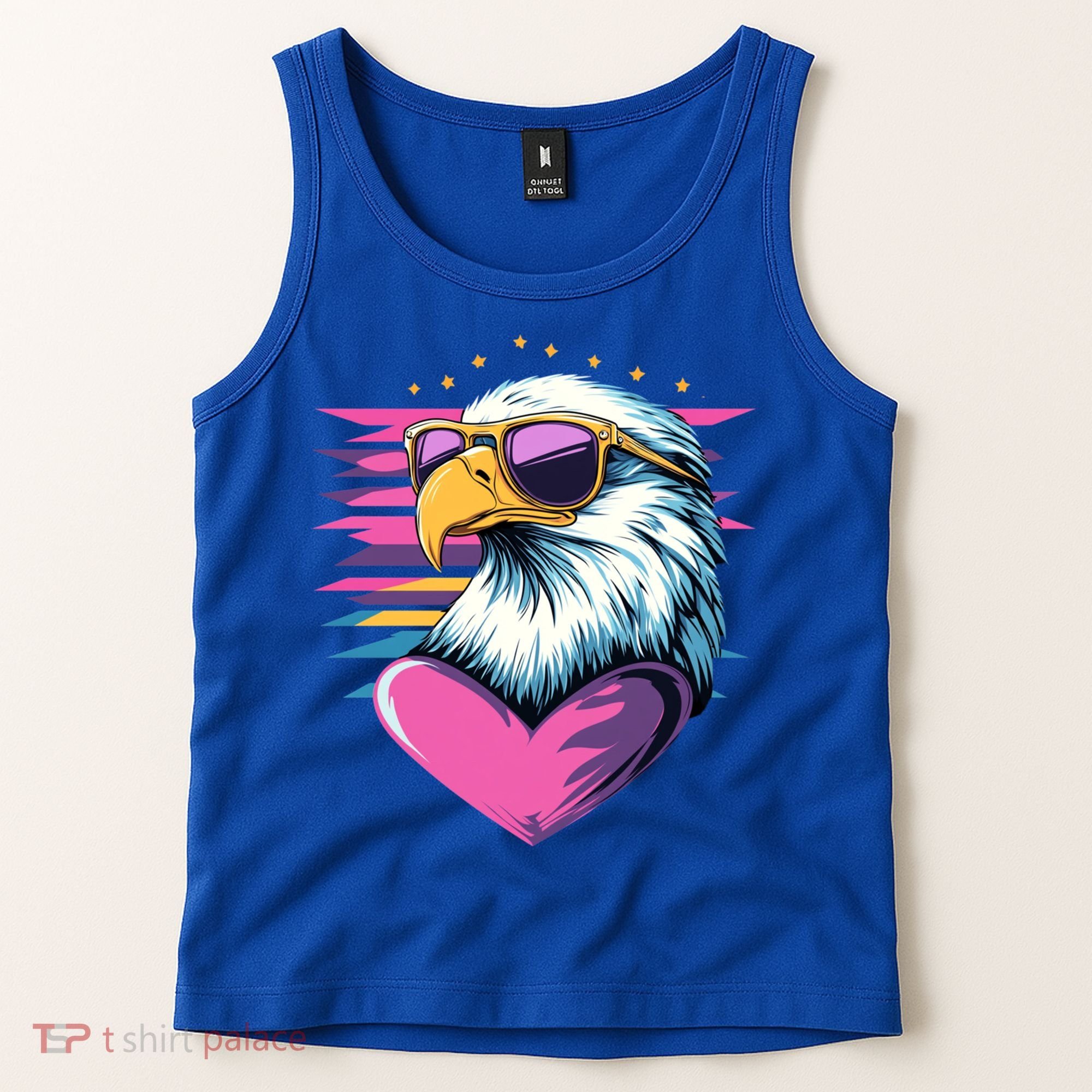 Retro Bald Eagle Valentines Day Funny Gift Tank Top