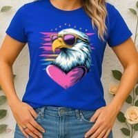 Retro Bald Eagle Valentines Day Funny Gift Women's T-Shirt thumb 2