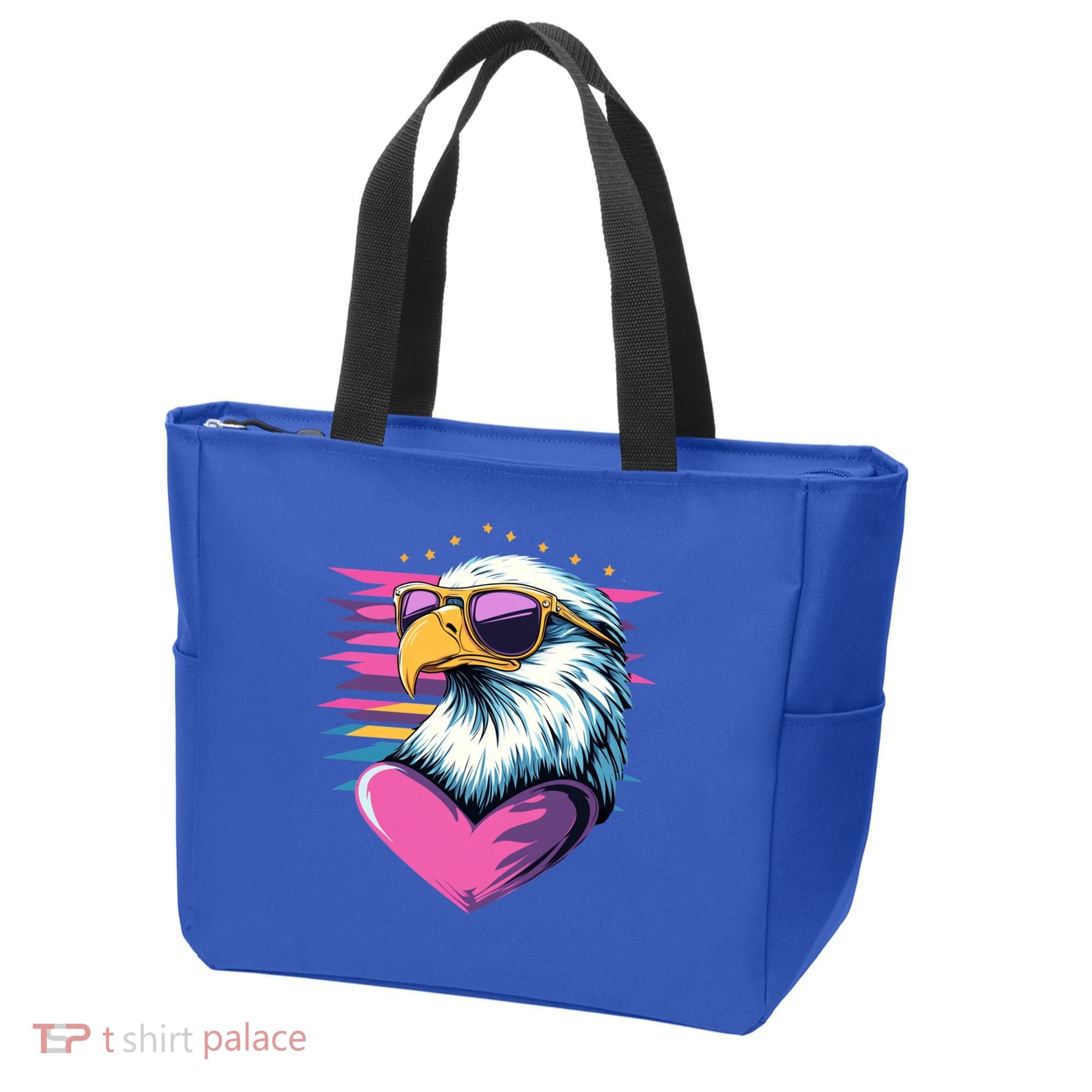 Retro Bald Eagle Valentines Day Funny Gift Tote Bag