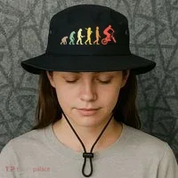 Retro Bmx Evolution Gift For Bmx Riders Bucket Hat thumb 3