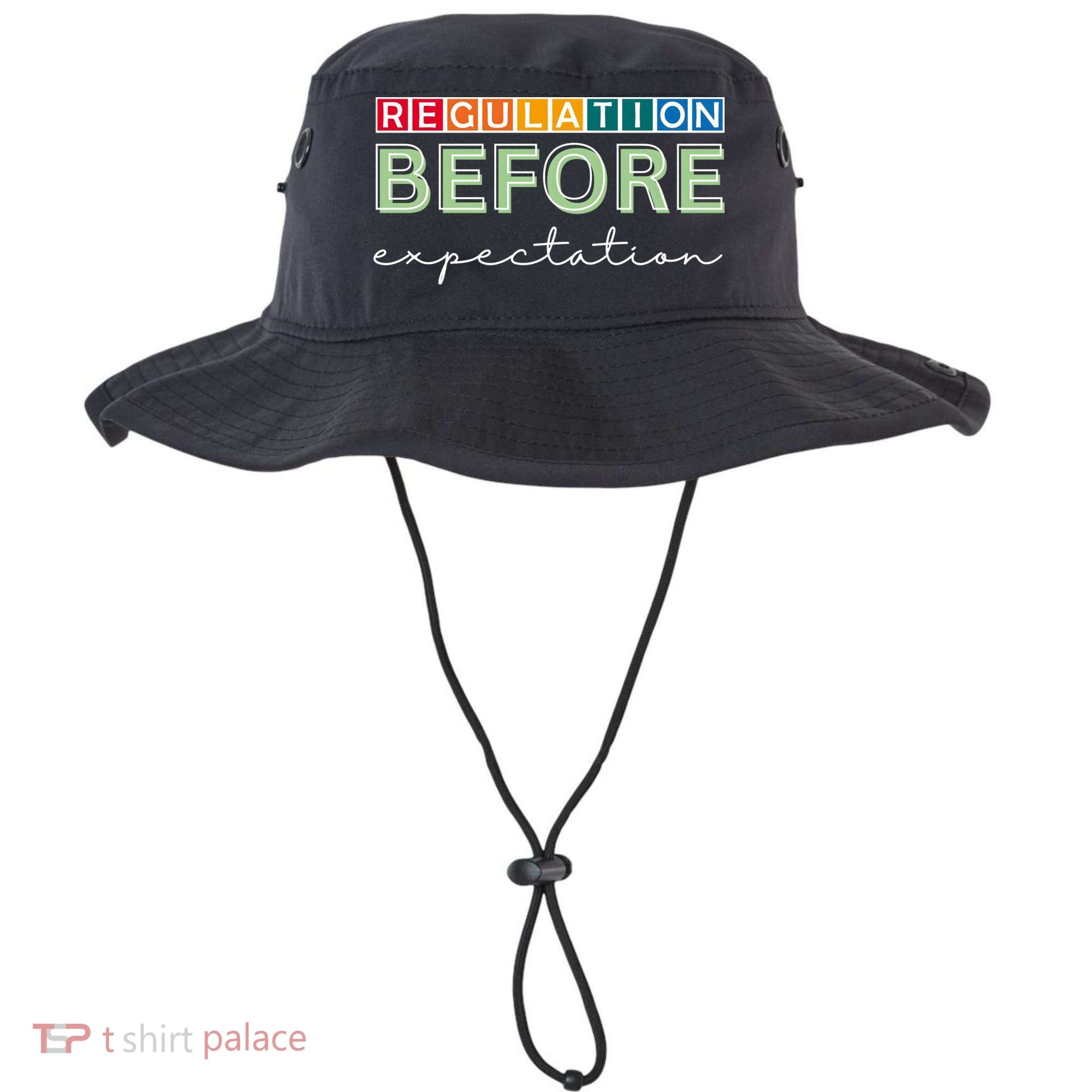 Regulation Before Expectation Autism Awareness Quote Bucket Hat