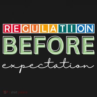Regulation Before Expectation Autism Awareness Quote Cooling Performance Long Sleeve Crew
