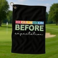 Regulation Before Expectation Autism Awareness Quote Golf Towel thumb 1