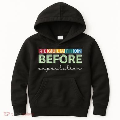 Regulation Before Expectation Autism Awareness Quote Kids Hoodie
