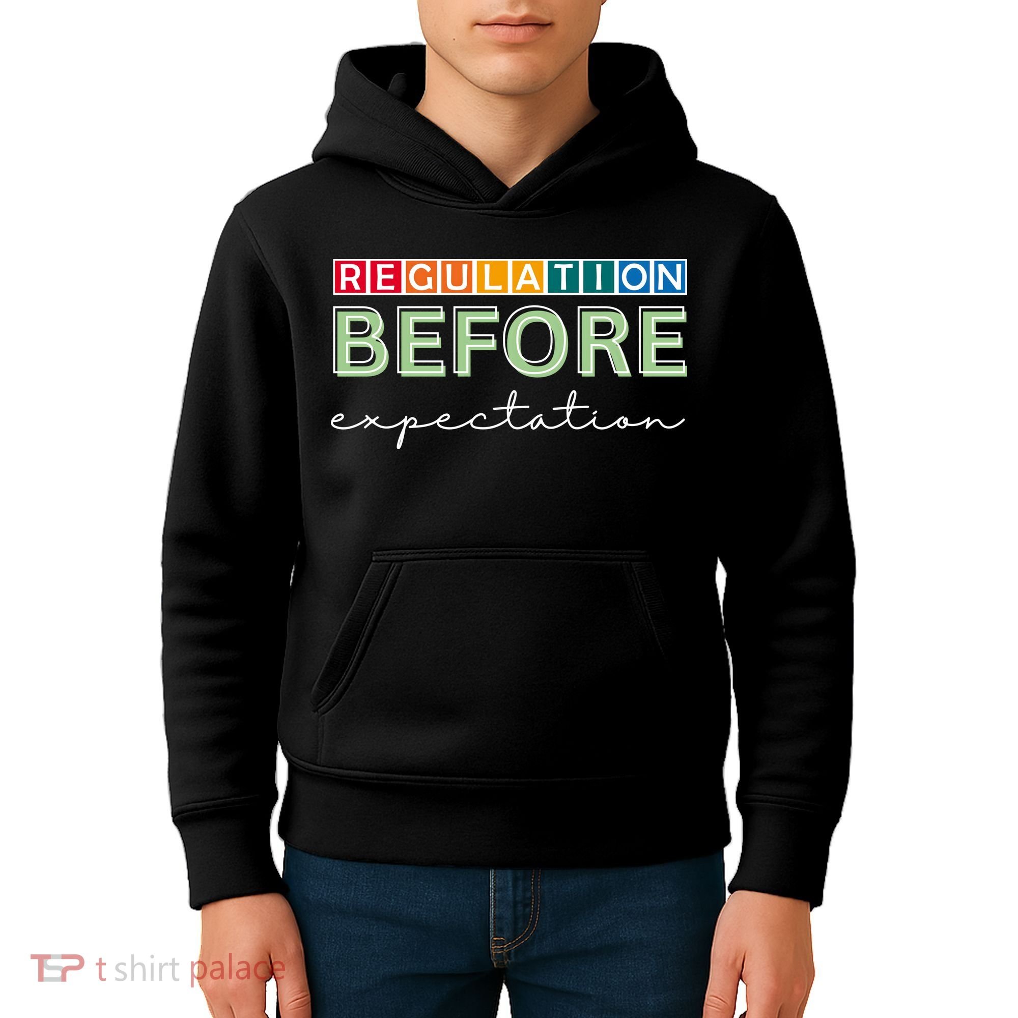 Regulation Before Expectation Autism Awareness Quote Kids Hoodie