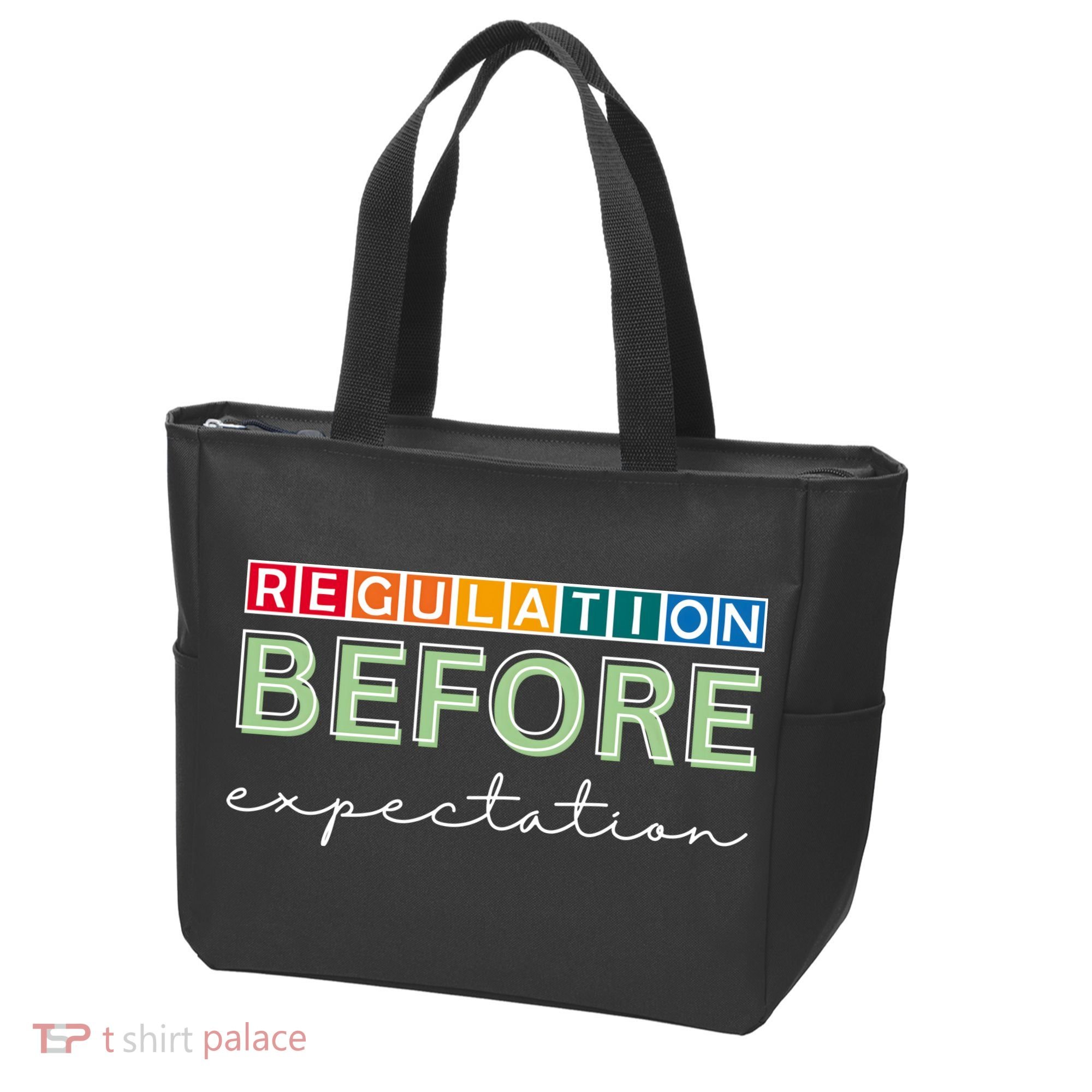 Regulation Before Expectation Autism Awareness Quote Tote Bag
