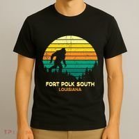 Retro Bayou Fort Polk South Louisiana Bigfoot Souvenir T-Shirt thumb 3