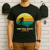 Retro Bayou Fort Polk South Louisiana Bigfoot Souvenir T-Shirt thumb 6