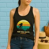 Retro Bayou Fort Polk South Louisiana Bigfoot Souvenir Women's Tank Top thumb 2