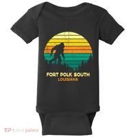 Retro Bayou Fort Polk South Louisiana Bigfoot Souvenir Baby Bodysuit thumb 0
