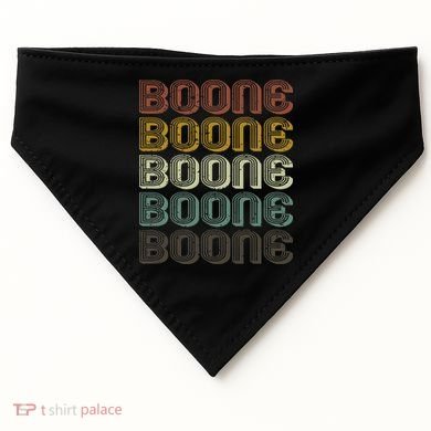 Retro Boone First Name Personalized Boone  USA-Made Doggie Bandana