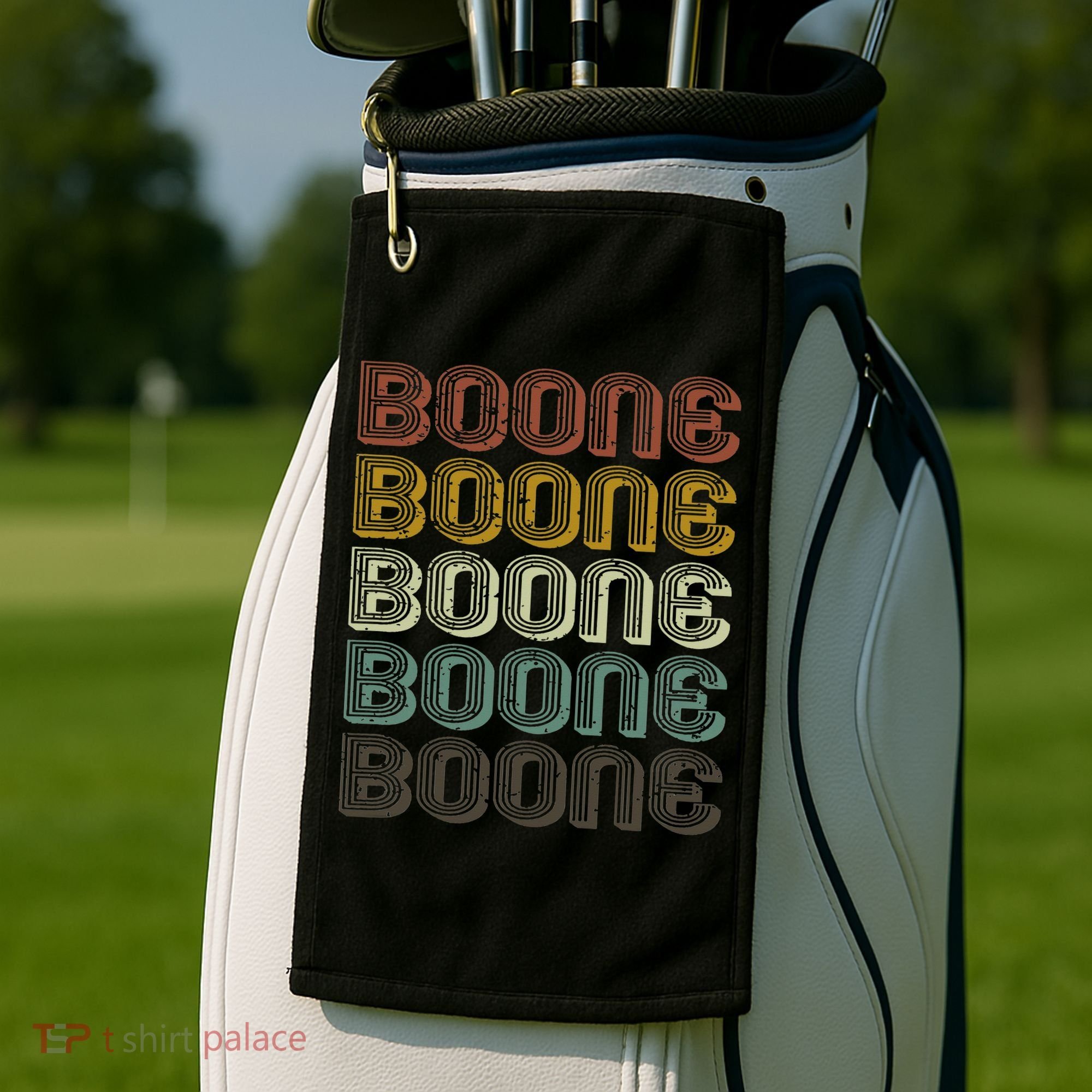 Retro Boone First Name Personalized Boone  Golf Towel