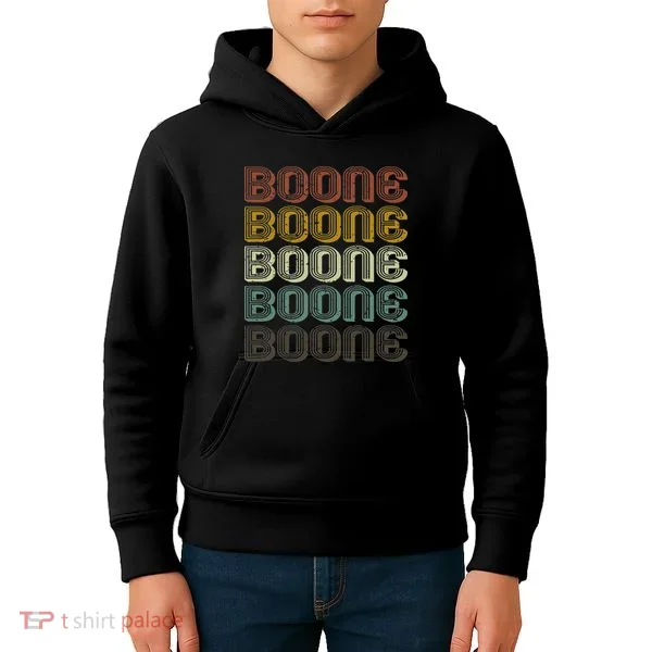 Retro Boone First Name Personalized Boone  Kids Hoodie