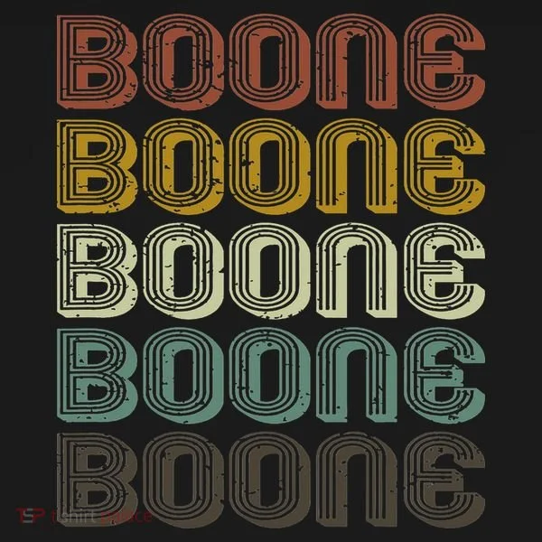 Retro Boone First Name Personalized Boone  Kids Long Sleeve Shirt