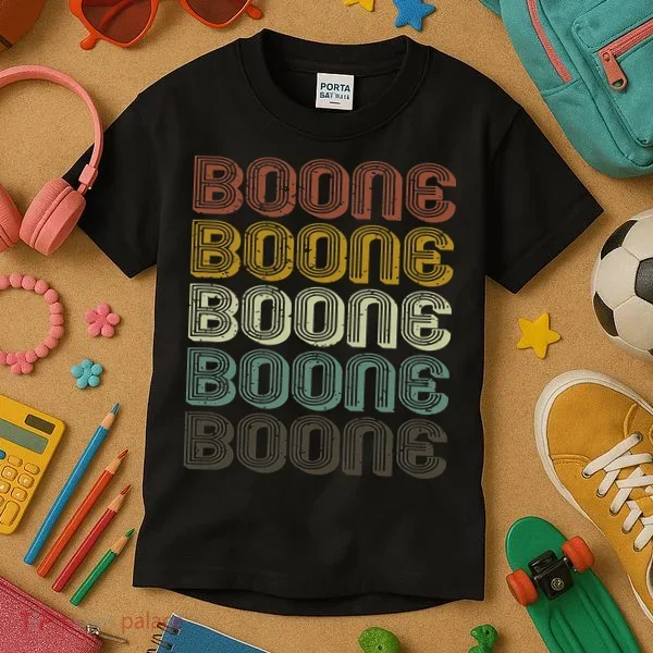 Retro Boone First Name Personalized Boone  Kids T-Shirt