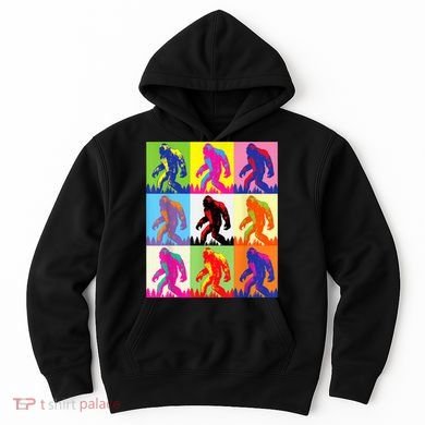 Retro Bigfoot , Funny Pop Art Bigfoot Hoodie