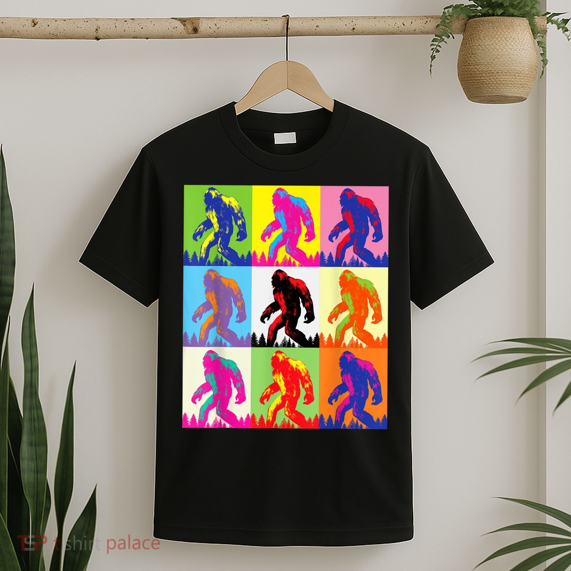 Retro Bigfoot , Funny Pop Art Bigfoot T-Shirt