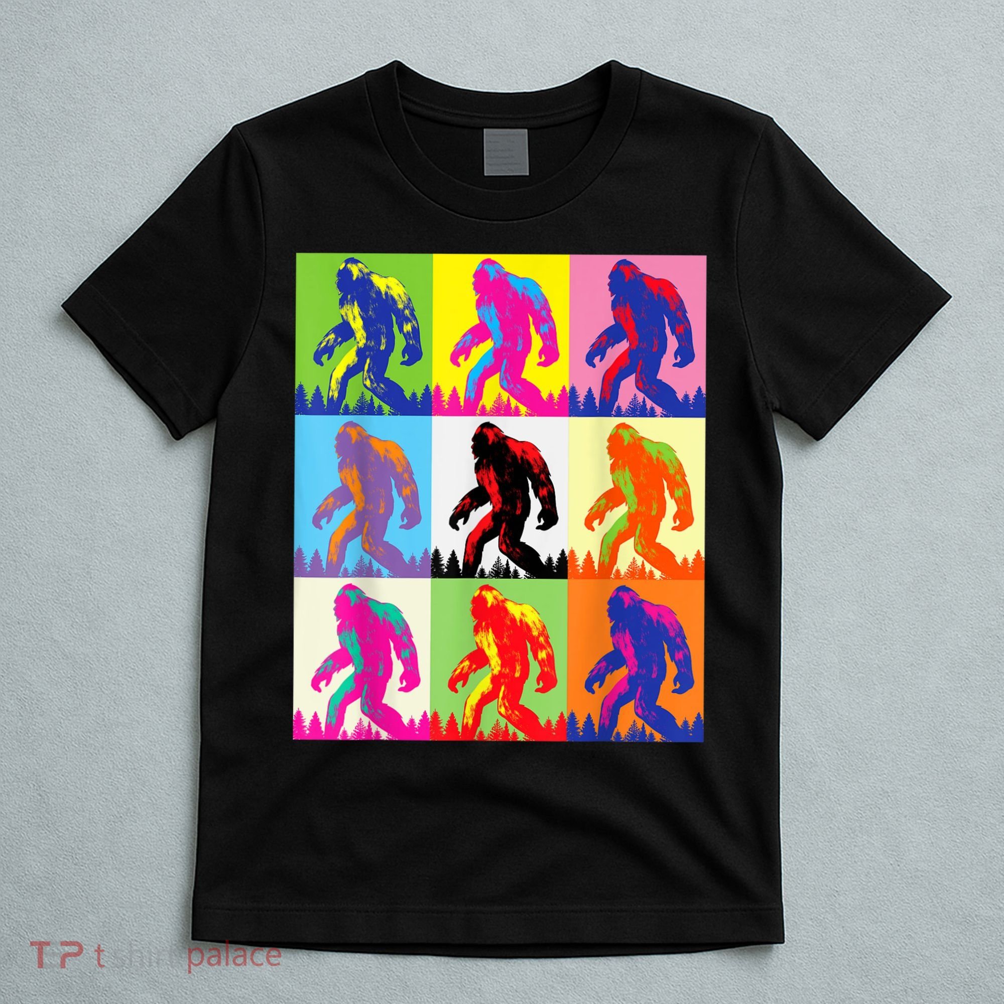 Retro Bigfoot , Funny Pop Art Bigfoot T-Shirt