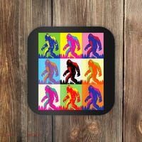 Retro Bigfoot , Funny Pop Art Bigfoot Coaster thumb 0