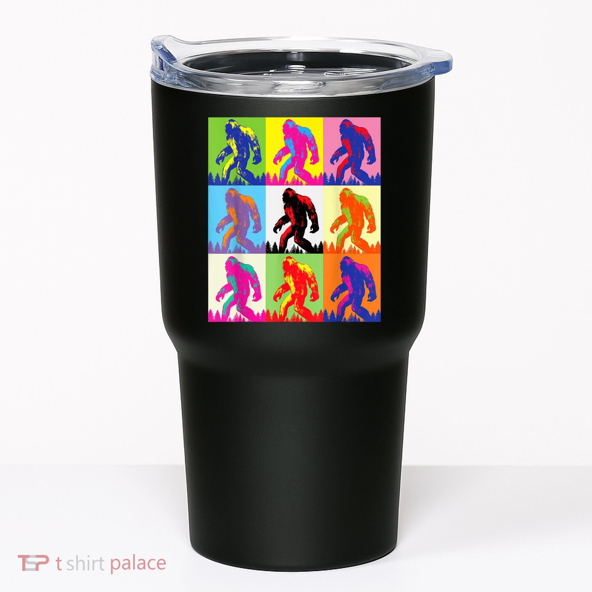 Retro Bigfoot , Funny Pop Art Bigfoot Tumbler
