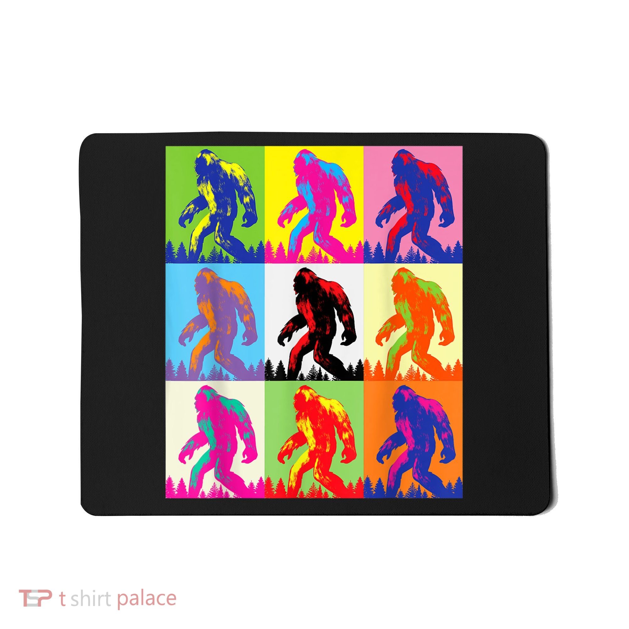 Retro Bigfoot , Funny Pop Art Bigfoot Mousepad