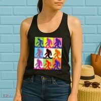 Retro Bigfoot , Funny Pop Art Bigfoot Women's Tank Top thumb 2