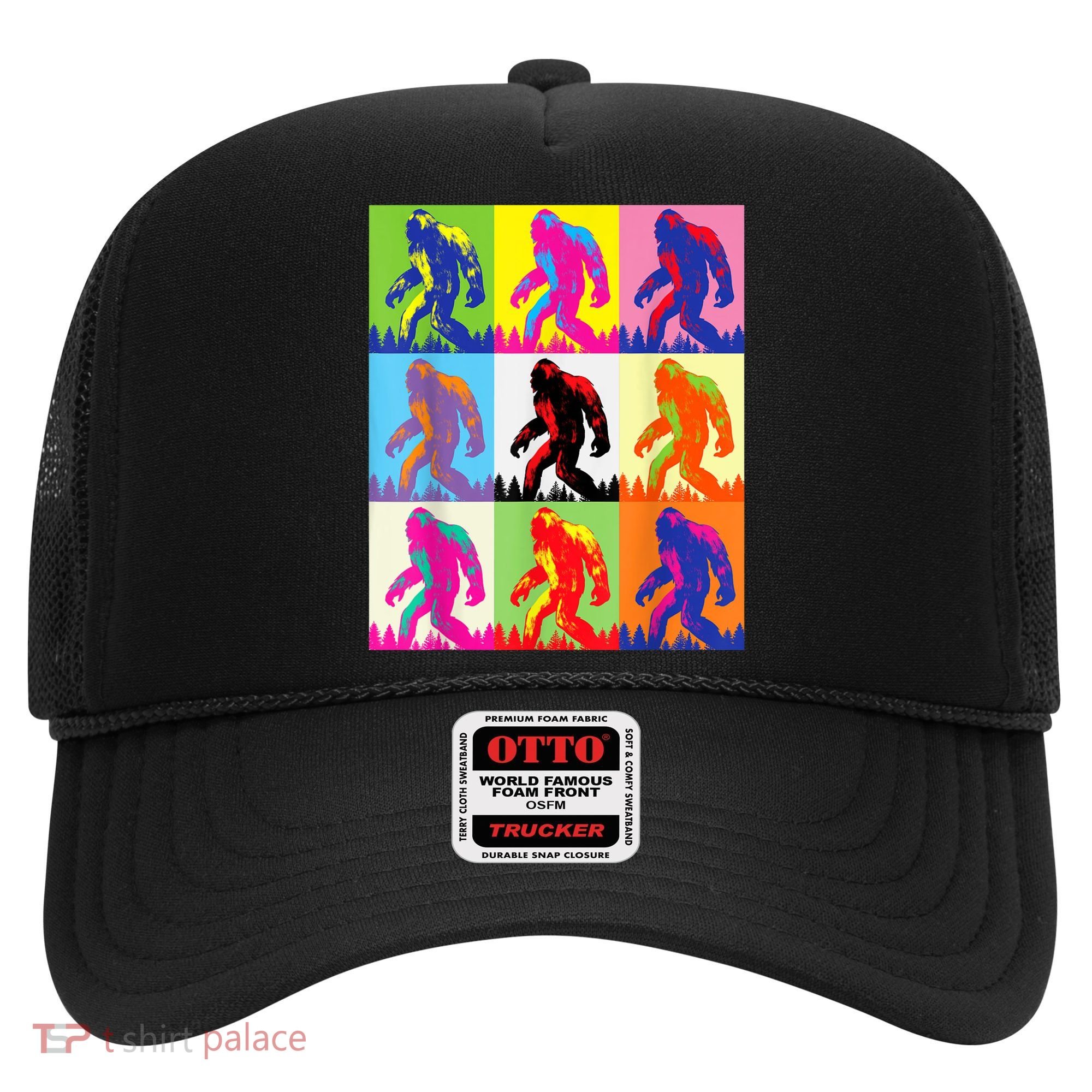 Retro Bigfoot , Funny Pop Art Bigfoot Hat