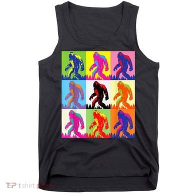 Retro Bigfoot , Funny Pop Art Bigfoot Tank Top
