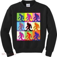 Retro Bigfoot , Funny Pop Art Bigfoot Kids Sweatshirt thumb 0