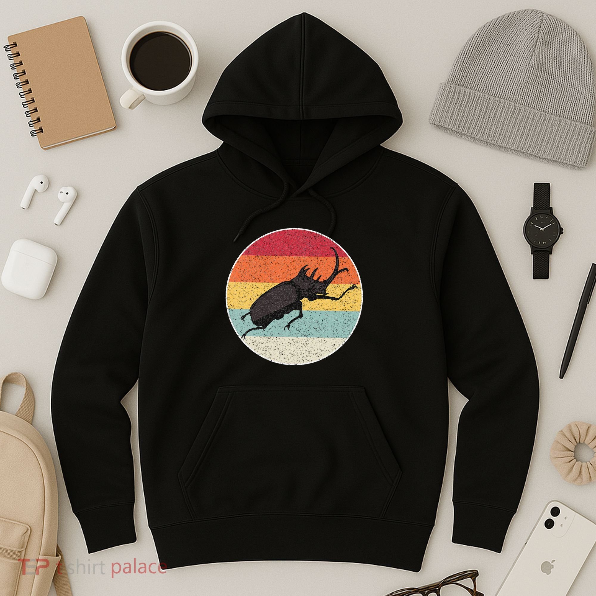 Rhinoceros Beetle Fighting Beetle Kabutomushi Hoodie