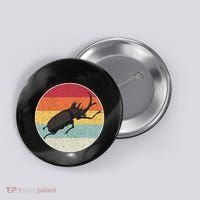 Rhinoceros Beetle Fighting Beetle Kabutomushi Button thumb 0