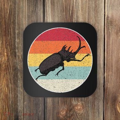 Rhinoceros Beetle Fighting Beetle Kabutomushi Coaster
